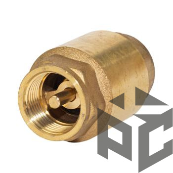 Клапан обратный латунный осевой Ду 15 Ру 16 (гор.вода) фото. Клапан обратный латунный осевой Ду 15 Ру 16 (гор.вода) оптом и в розницу. Доставка по РФ. Клапан обратный латунный осевой Ду 15 Ру 16 (гор.вода) от производителя "Рускон"