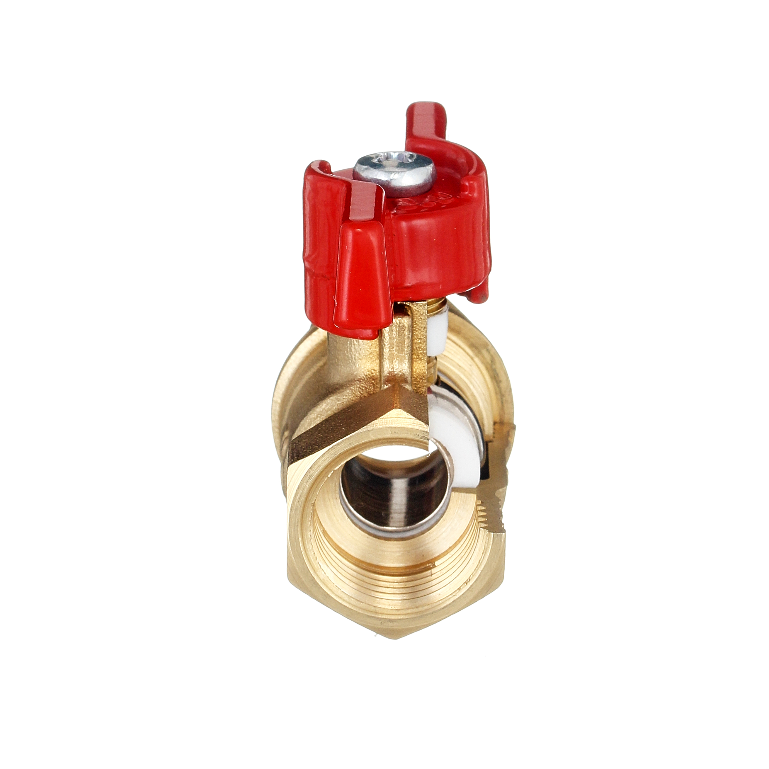 Кран шаровый латунныйБАЗ  11б27п1 вода ВР/ВР Ду 20 (3/4") Ру 40 бабочка 