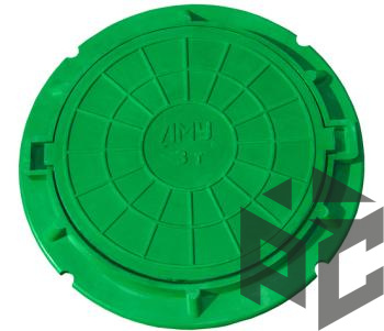 Люк полимер-песчаный Ду750 (3т) зеленый от производителя "Рускон"