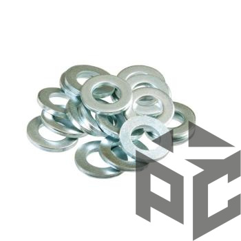 Шайба плоская  М20    цинк  фото. Шайба плоская  М20    цинк  оптом и в розницу. Доставка по РФ. Шайба плоская  М20    цинк  от производителя "Рускон"