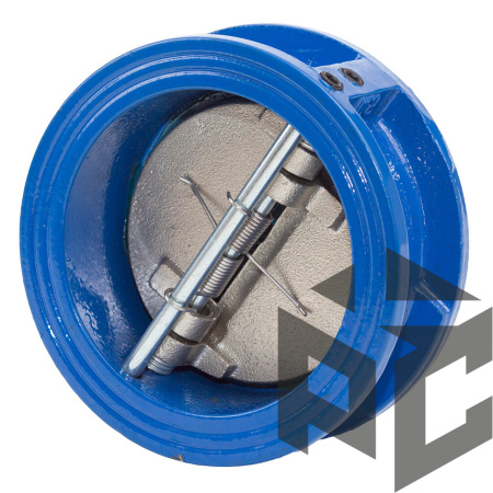 Клапан обратный чугунный двустворчатый (тип 19ч21бр) Ду 150 Ру 16 межфл  от производителя "Рускон"